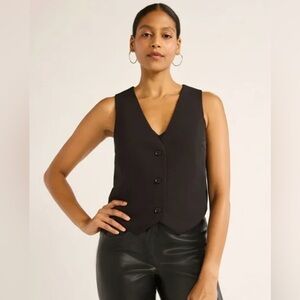 NWT Scoop Women's Black Ultimate Crepe Tailored Vest